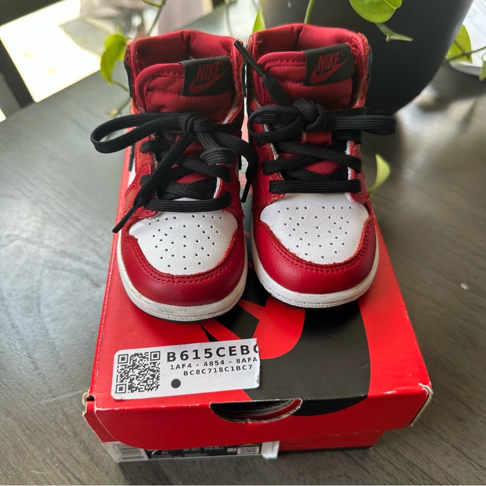 Air Jordan 1 Retro High OG TD 'Satin Red' Leather